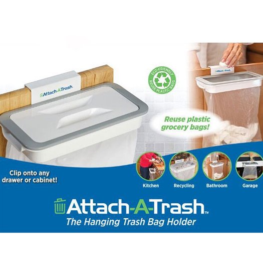 Attach-A-Trash Cabinet Trash & Garbage Bag Holder