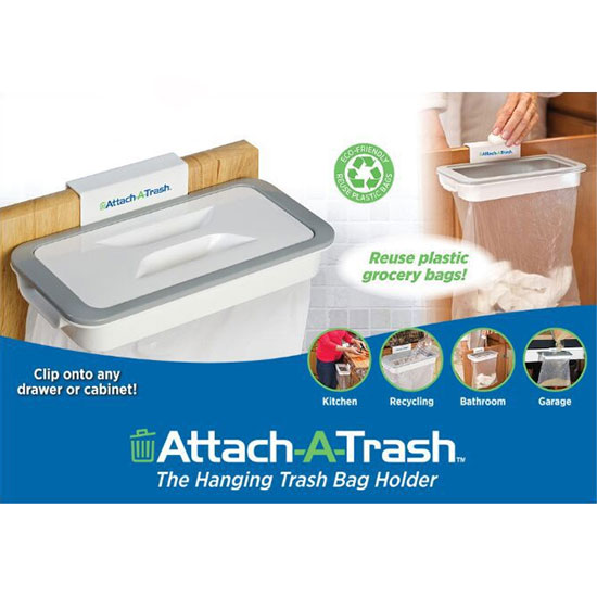 Attach-A-Trash Cabinet Trash & Garbage Bag Holder