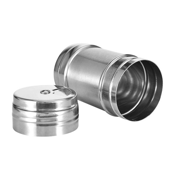 2 Piece Set of Stainless Steel Seasoning, Spice, Salt & Pepper Shaker, - Image 4