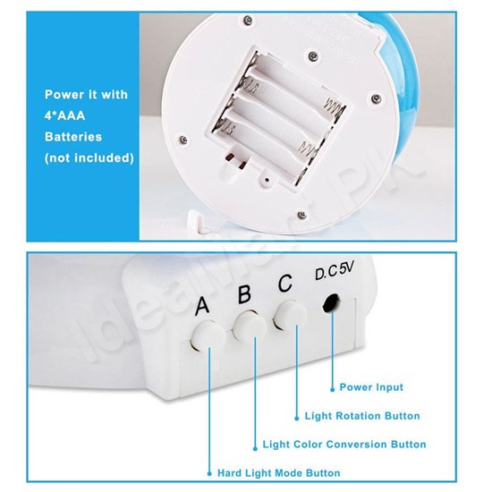 Rotating Star LED Night Lamp Projector - Image 3