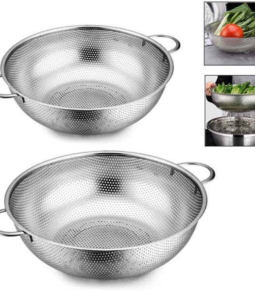 Small Stainless Steel Colander / Strainer / Food Drainer