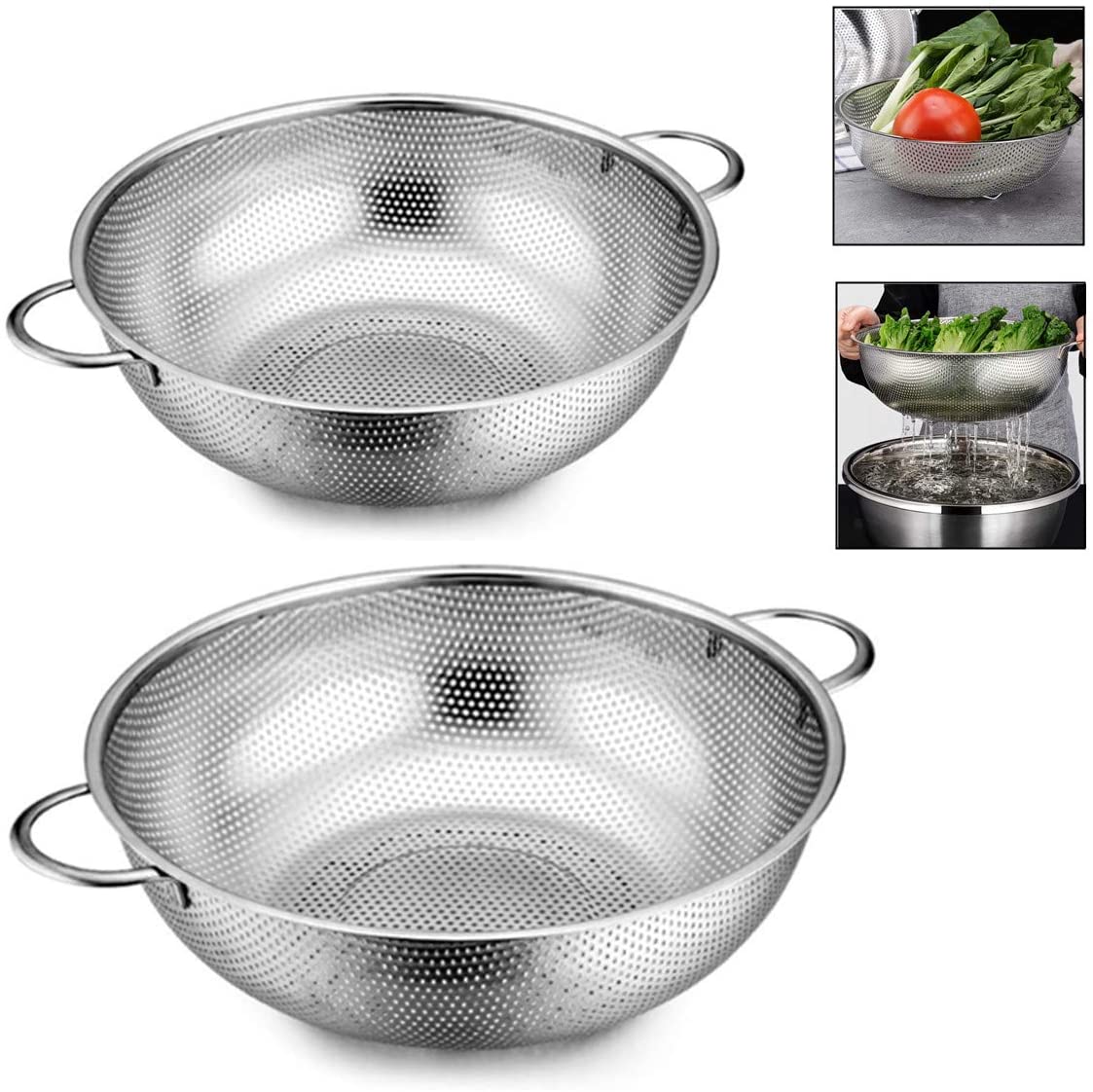 Small Stainless Steel Colander / Strainer / Food Drainer