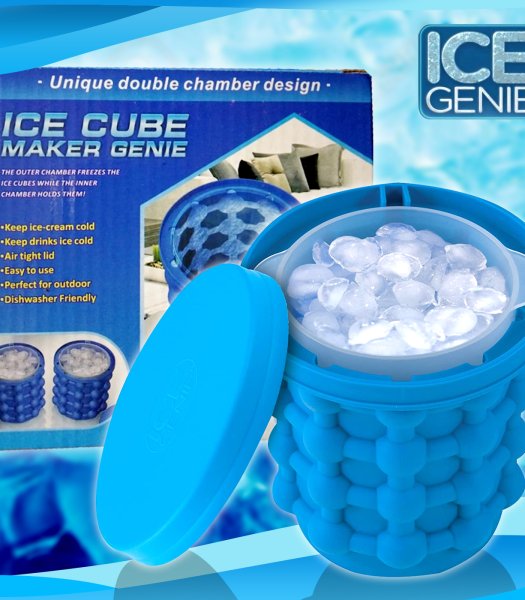 Ice Bucket - Ice Genies Ice Ball Maker/Silicon Ice Cube Maker