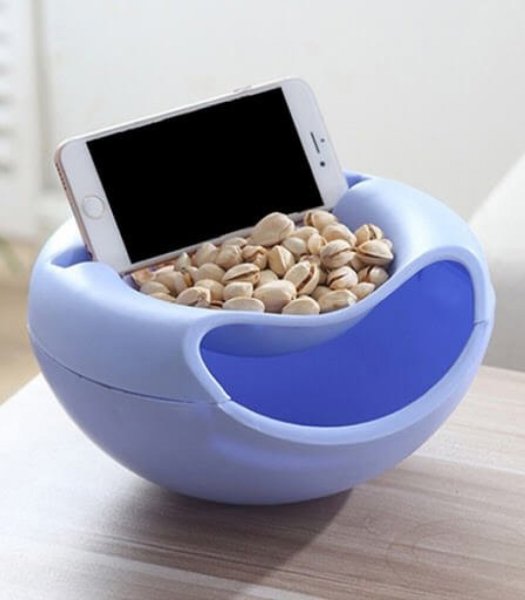 Lazy Snack Bowl With Mobile Holder