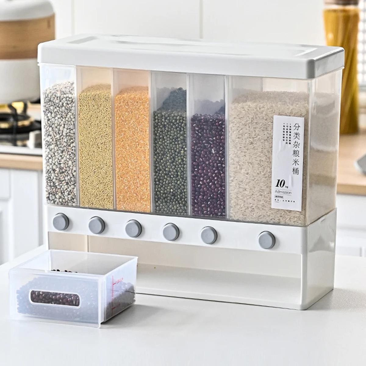 Wall Mounted Rice Dispenser Food Storage Box - Image 3