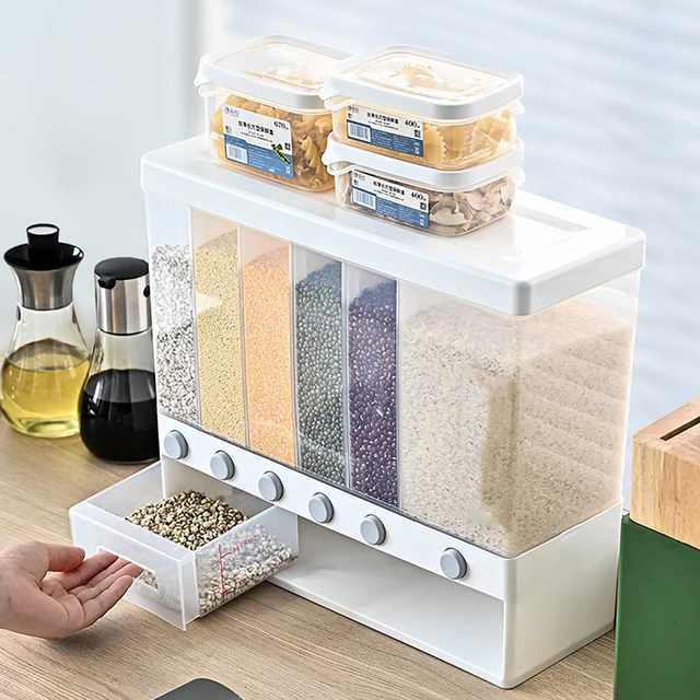 Wall Mounted Rice Dispenser Food Storage Box - Image 2