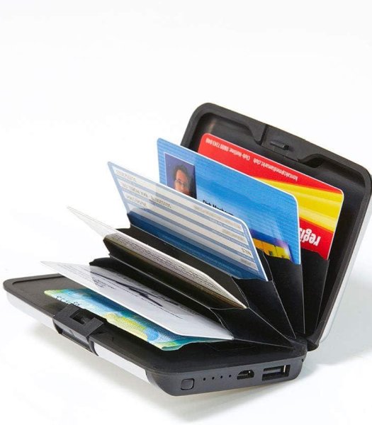 2 in1 Card Holder Wallet With Mini Power Bank