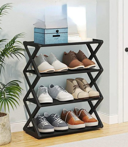 X Shaped Shoe Rack \ Portable and Multi-Purpose