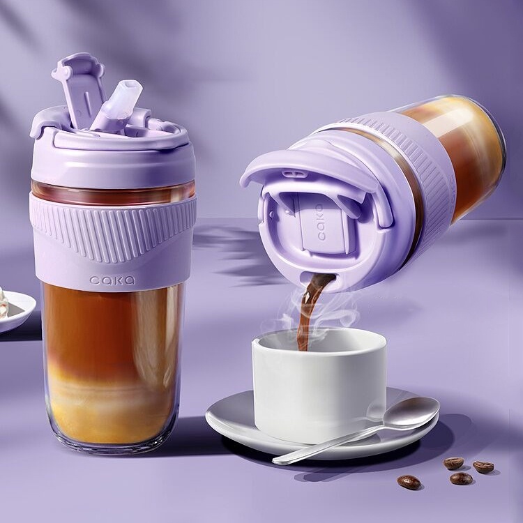2 In 1 Glass Straw Sipper Cup - Image 2