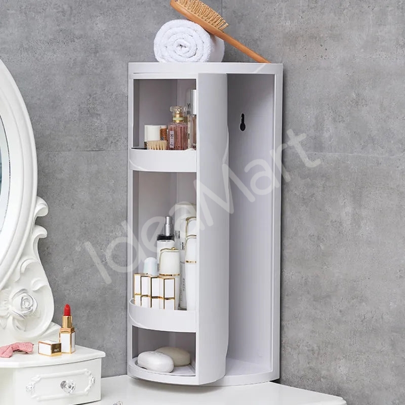 bathroom-rotating-triangle-rack-suction-wall-storage-dustproof-and-waterproof-rack-product-image