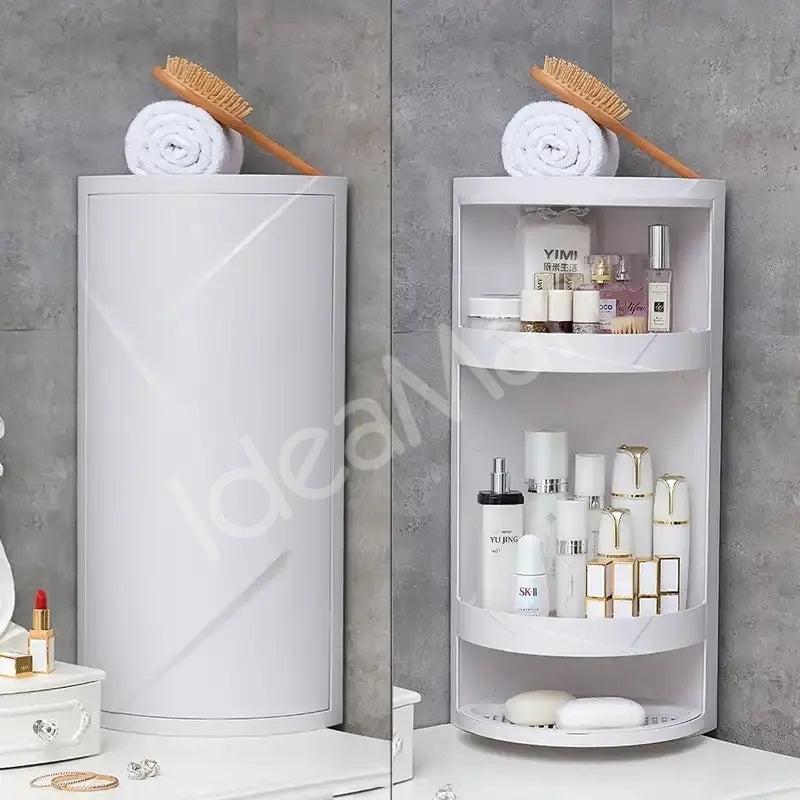 bathroom-rotating-triangle-rack-suction-wall-storage-dustproof-and-waterproof-rack-product-image