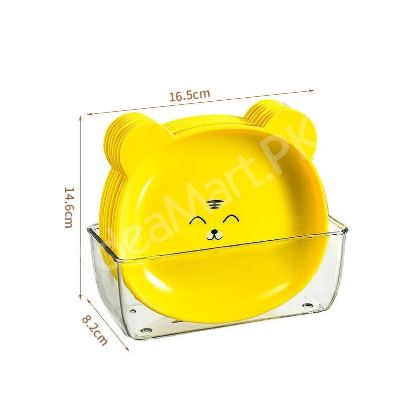 plastic-8-pieces-reusable-bear-shape-plates-with-stand-for-dessert-snacks-fruits-product-image