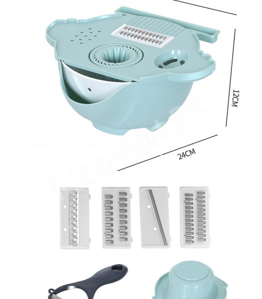 7-in-1-multifunctional-vegetable-cutter-with-a-drain-basket-4-interchangeable-blades-squeezer-product-image