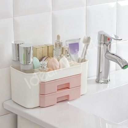 makeup-storage-organizer-with-6-grids-2-drawers-plastic-for-desktop-cosmetic-storage-product-image