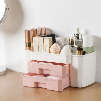 makeup-storage-organizer-with-6-grids-2-drawers-plastic-for-desktop-cosmetic-storage-product-image