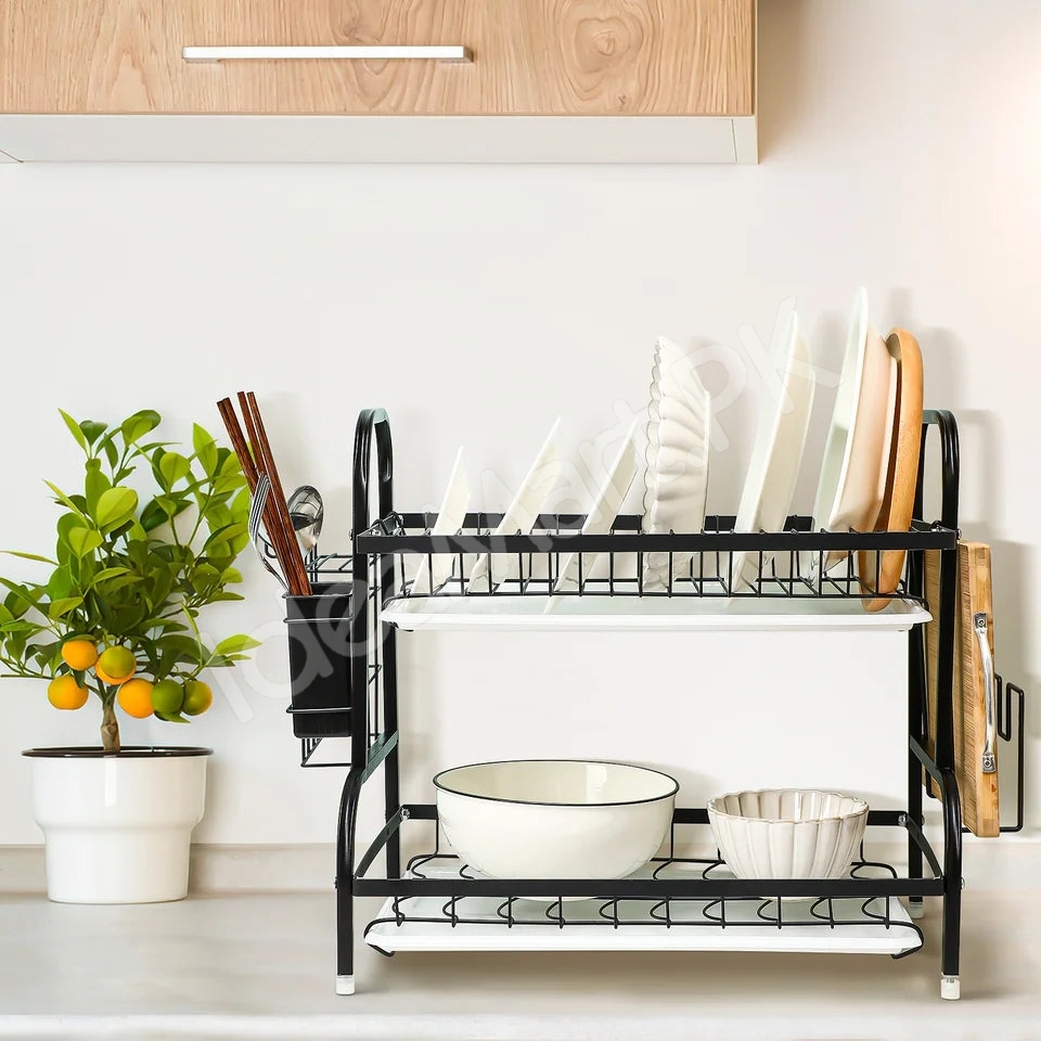 2-3-tier-stainless-steel-dish-rack-with-cutlery-holder-drain-tray-for-kitchen-sink-organization-product-image