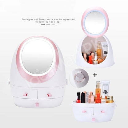 acrylic-makeup-organizer-with-led-light-mirror-3-drawers-for-cosmetic-storage-product-image