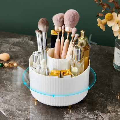 360-rotating-plastic-makeup-brush-holder-with-4-grids-for-cosmetics-for-dressing-organizer-product-image