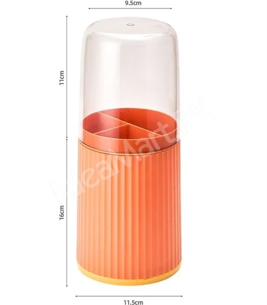 3-grid-plastic-cutlery-holder-with-transparent-lid-for-kitchen-countertop-or-drawer-organization-product-image