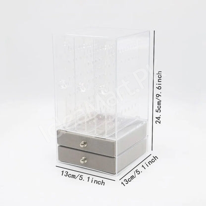 jewelry-organizer-display-case-with-2-drawers-acrylic-box-for-earrings-necklaces-product-image
