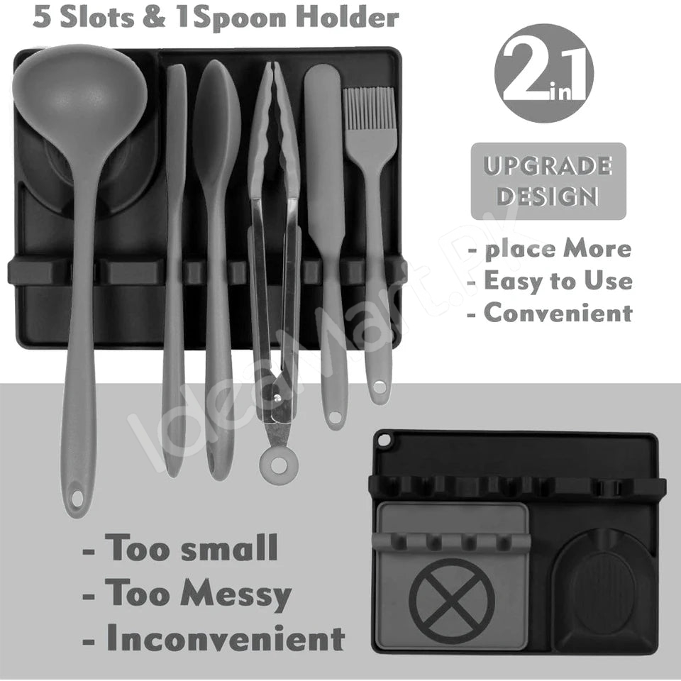 2-in-1-silicone-spoon-utensil-holder-with-drip-pad-5-slots-for-stovetop-use-product-image