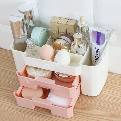 makeup-storage-organizer-with-6-grids-2-drawers-plastic-for-desktop-cosmetic-storage-product-image