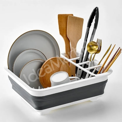 collapsible-plastic-dish-drying-rack-with-utensils-holder-for-kitchen-counter-product-image