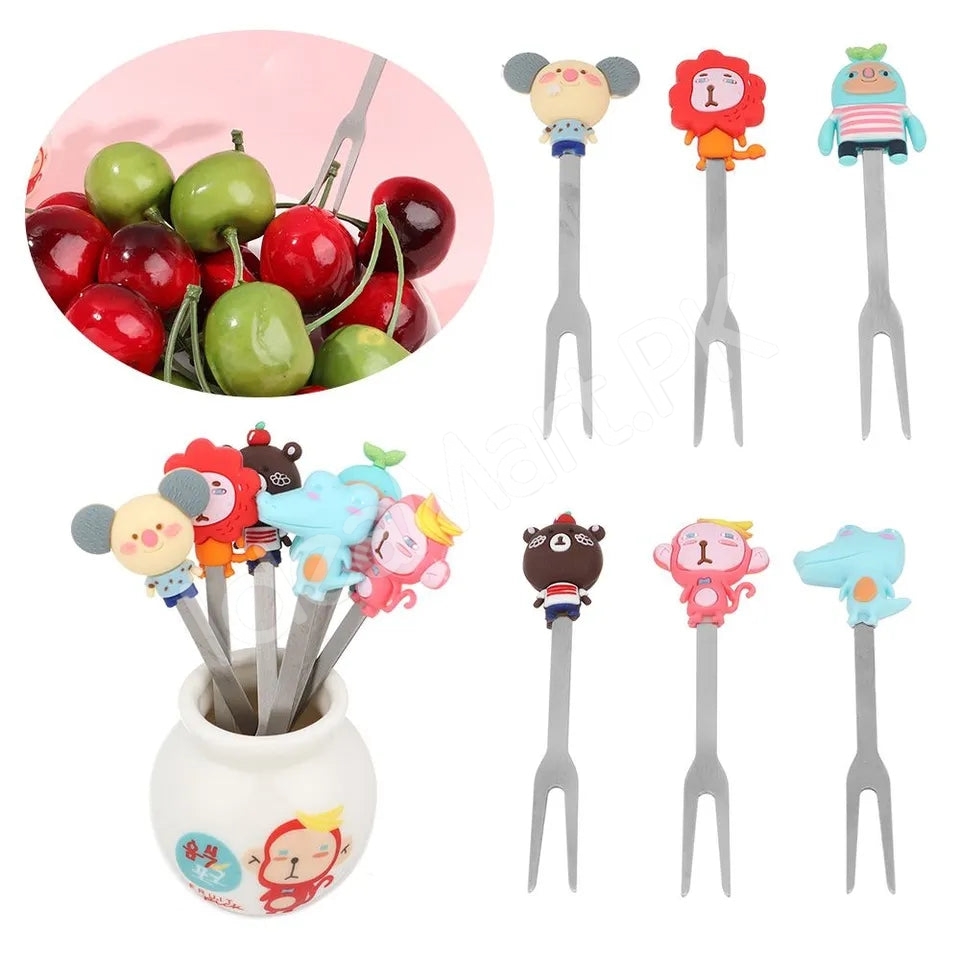 stainless-steel-6-piece-dessert-forks-set-with-holder-for-cake-salad-dining-use-product-image
