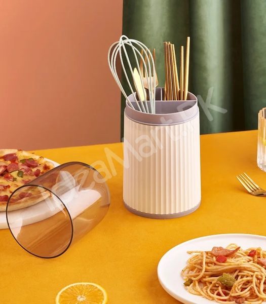 3-grid-plastic-cutlery-holder-with-transparent-lid-for-kitchen-countertop-or-drawer-organization-product-image