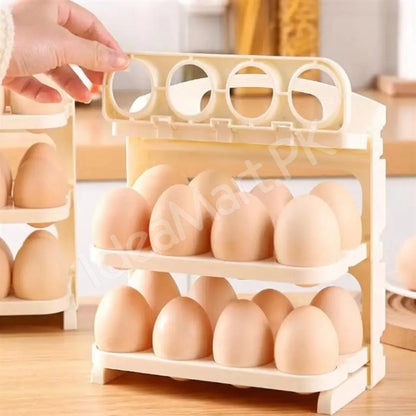 3-layer-folding-plastic-egg-rack-for-refrigerator-storage-organization-product-image