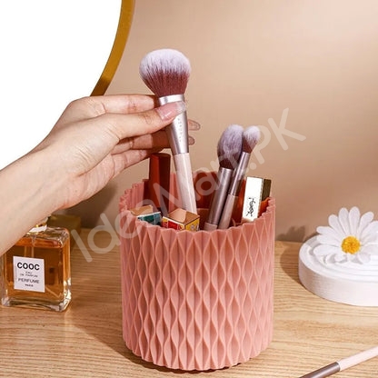 plastic-360-rotating-makeup-brush-holder-with-5-grids-for-vanity-desktop-storage-product-image
