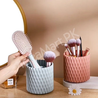 plastic-360-rotating-makeup-brush-holder-with-5-grids-for-vanity-desktop-storage-product-image