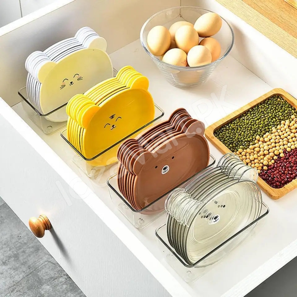 plastic-8-pieces-reusable-bear-shape-plates-with-stand-for-dessert-snacks-fruits-product-image