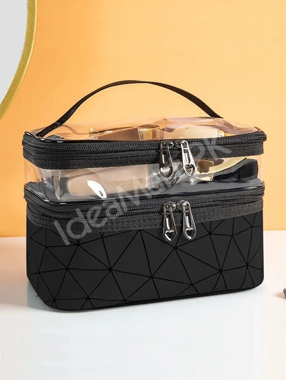 multifunction-2-layer-transparent-cosmetic-bagwith-handle-for-organizing-toiletries-product-image