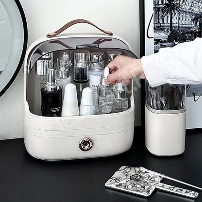 portable-waterproof-plastic-cosmetic-organizer-with-1-drawer-handle-for-desktop-makeup-storage-product-image