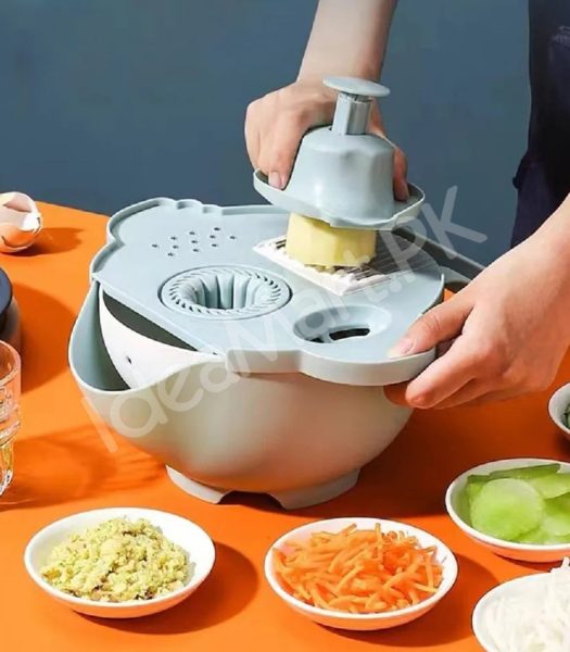 7-in-1-multifunctional-vegetable-cutter-with-a-drain-basket-4-interchangeable-blades-squeezer-product-image
