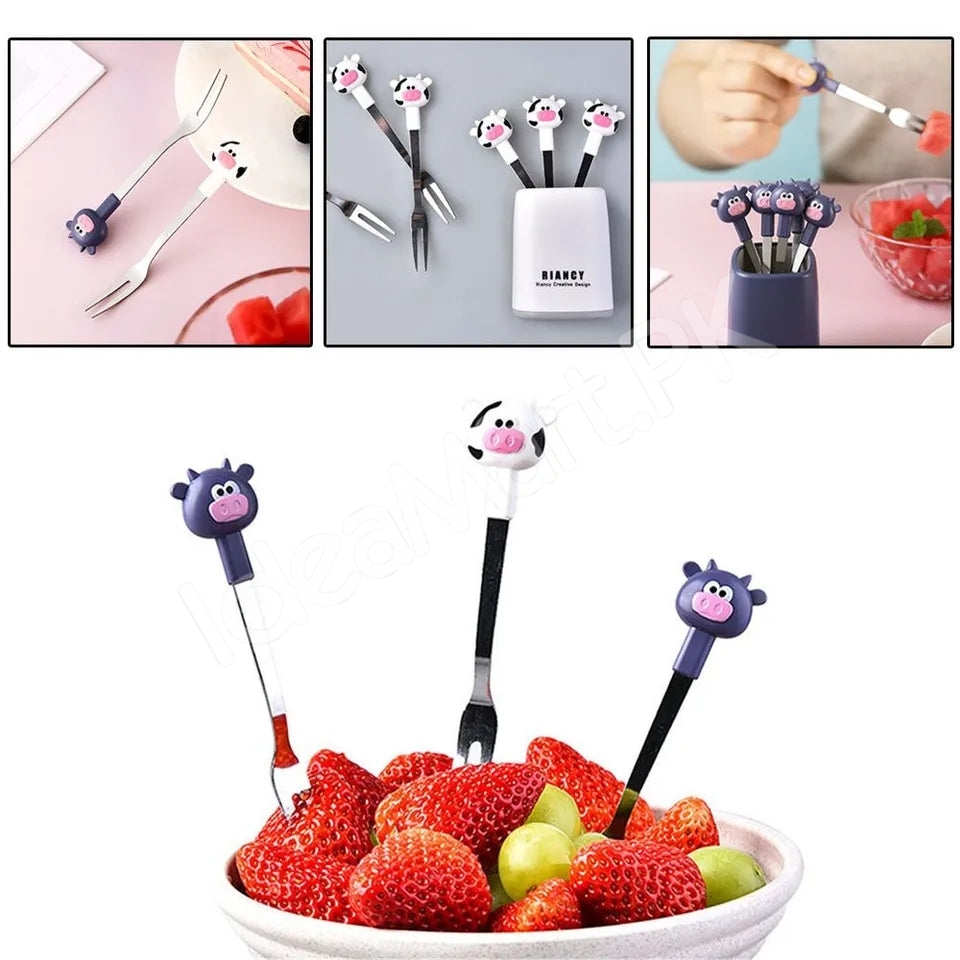 stainless-steel-6-piece-dessert-forks-set-with-holder-for-cake-salad-dining-use-product-image