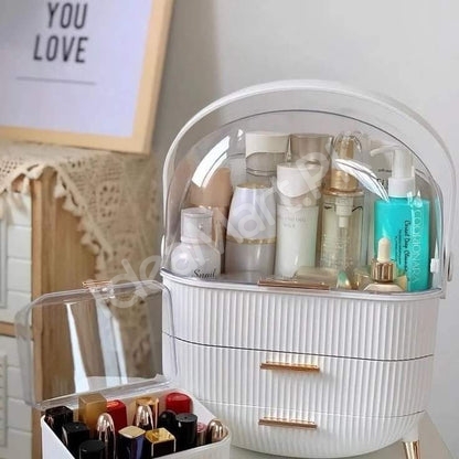 acrylic-makeup-organizer-with-2-drawers-transparent-lid-for-cosmetics-storage-product-image