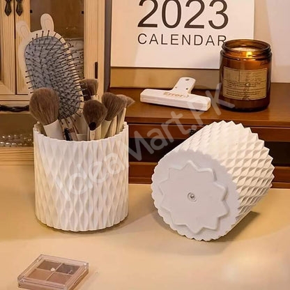 plastic-360-rotating-makeup-brush-holder-with-5-grids-for-vanity-desktop-storage-product-image