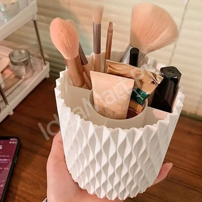 plastic-360-rotating-makeup-brush-holder-with-5-grids-for-vanity-desktop-storage-product-image