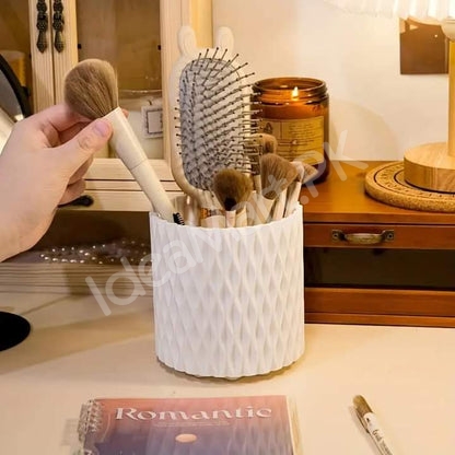plastic-360-rotating-makeup-brush-holder-with-5-grids-for-vanity-desktop-storage-product-image