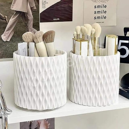 plastic-360-rotating-makeup-brush-holder-with-5-grids-for-vanity-desktop-storage-product-image