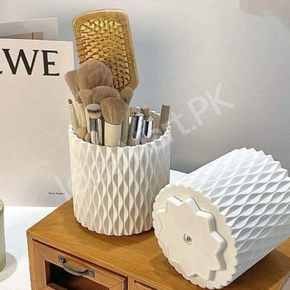 plastic-360-rotating-makeup-brush-holder-with-5-grids-for-vanity-desktop-storage-product-image