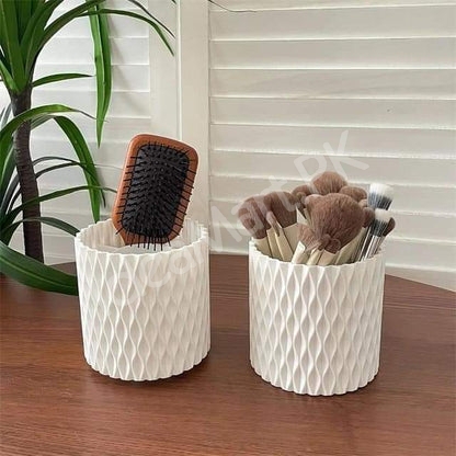 plastic-360-rotating-makeup-brush-holder-with-5-grids-for-vanity-desktop-storage-product-image