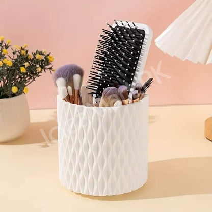 plastic-360-rotating-makeup-brush-holder-with-5-grids-for-vanity-desktop-storage-product-image