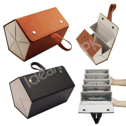 leather-5-grid-glasses-organizer-with-wall-hanging-for-sunglasses-storage-product-image