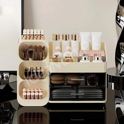 portable-plastic-makeup-organizer-with-2-drawers-4-grids-tray-for-brushes-cosmetic-storage-box-product-image