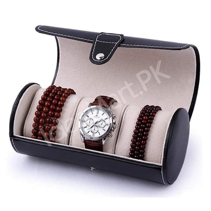 leather-3-grid-watch-pouch-with-lock-for-jewellery-more-product-image