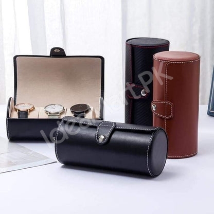 leather-3-grid-watch-pouch-with-lock-for-jewellery-more-product-image