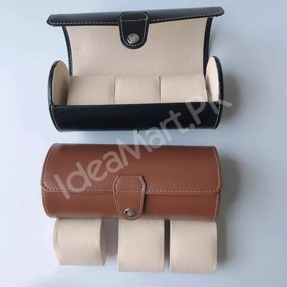 leather-3-grid-watch-pouch-with-lock-for-jewellery-more-product-image